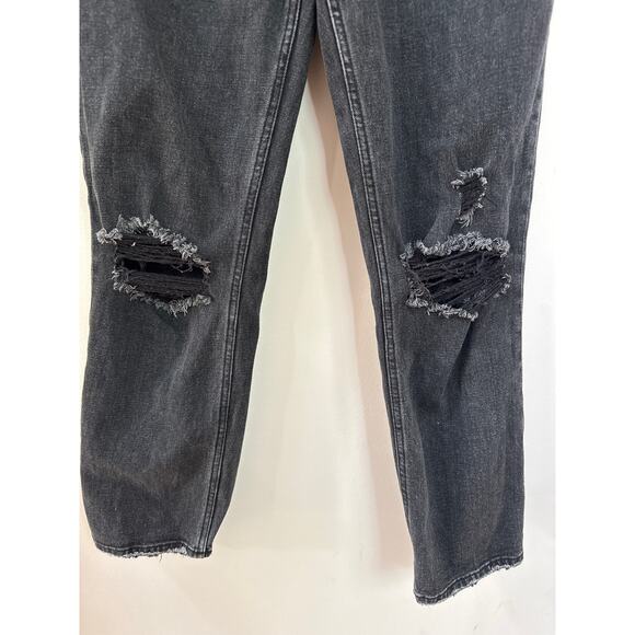 Abercrombie & Fitch Curve Love Ankle Straight Ultra High Rise Black jeans 28/6L - Picture 3 of 7